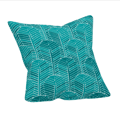 Edfu Palm Leaf Kingfisher Cushion.